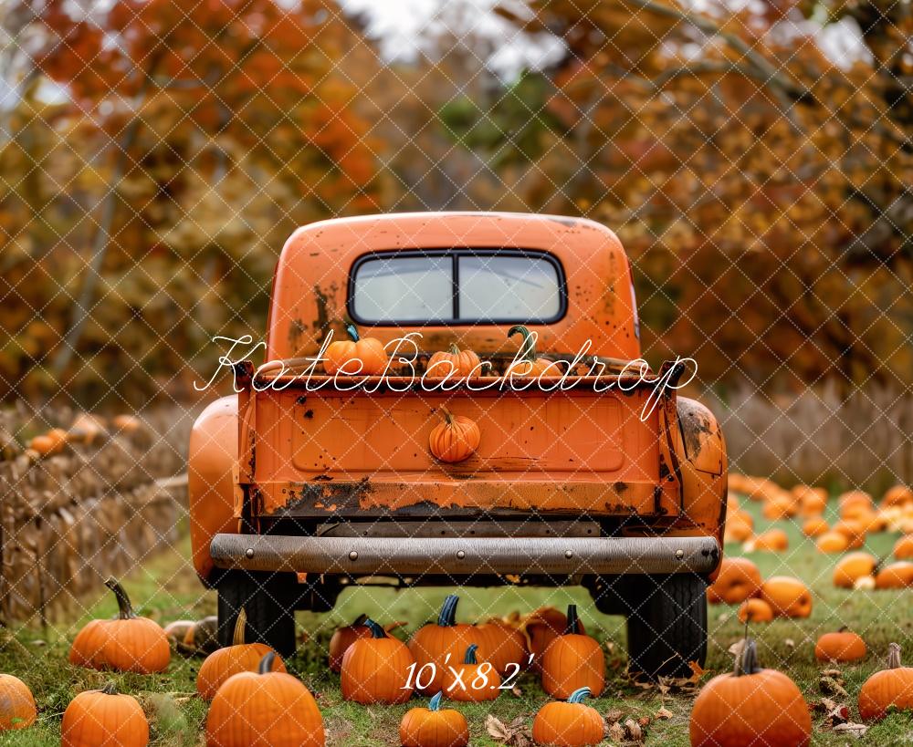 Kate Autumn Truck Pumpkin Patch Backdrop Designed by Patty Robert - Image 5