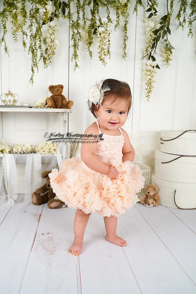 Kate Baby /Kids Teddy Bear Vintage Flower backdrop Designed by Arica Kirby - Image 3