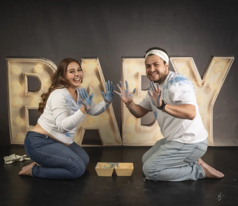 Kate Baby Light Up Letters Neutral Backdrop Designed by Emetselch