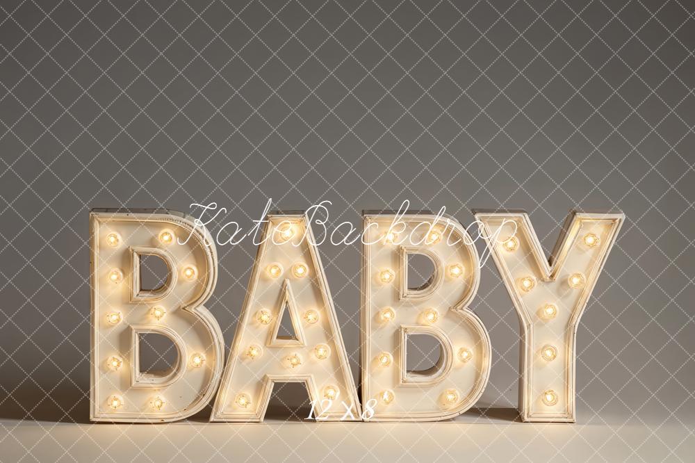 Kate Baby Light Up Letters Neutral Backdrop Designed by Emetselch - Image 10