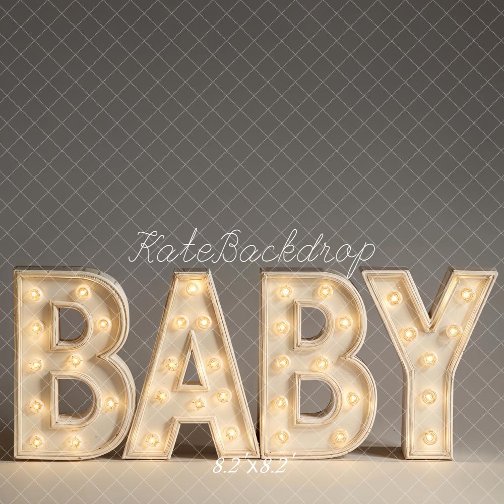 Kate Baby Light Up Letters Neutral Backdrop Designed by Emetselch - Image 7