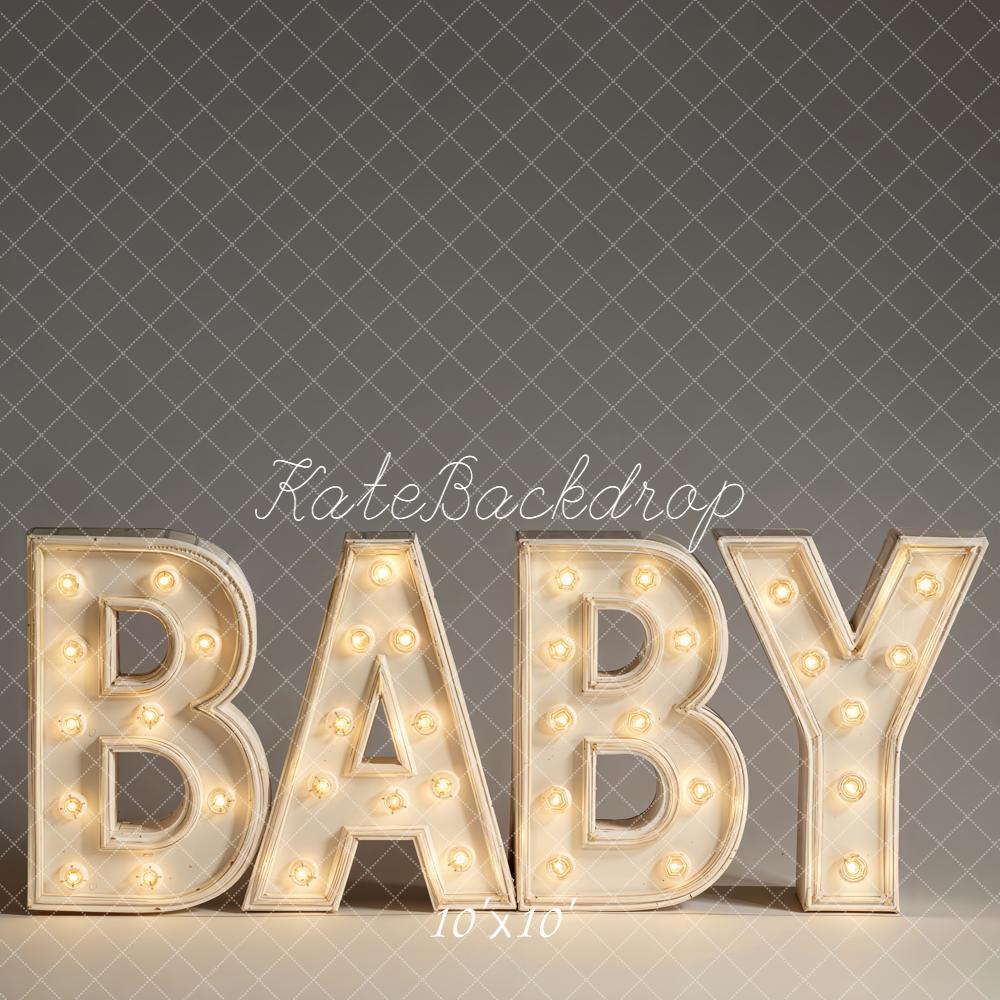 Kate Baby Light Up Letters Neutral Backdrop Designed by Emetselch - Image 9
