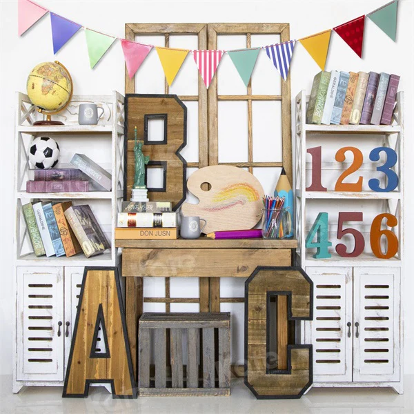Kate Back to School ABC White Board Backdrop for Photography - Image 2