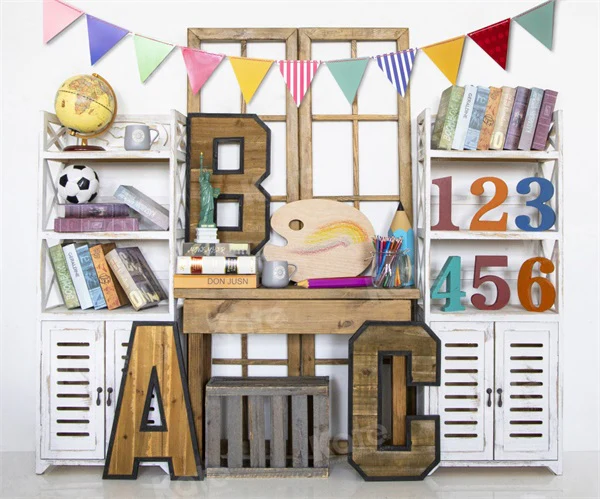 Kate Back to School ABC White Board Backdrop for Photography - Image 3