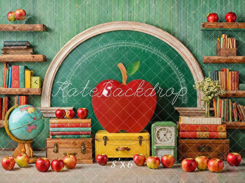 Kate Back to School Apple Arched Chalkboard Backdrop Designed by Emetselch - Image 5