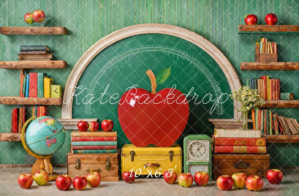 Kate Back to School Apple Arched Chalkboard Backdrop Designed by Emetselch - Image 6