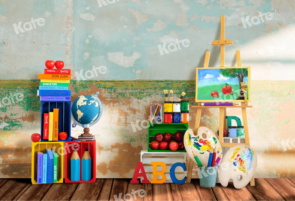 Kate Back to School Artist Retro Backdrop Designed by Emetselch - Image 2