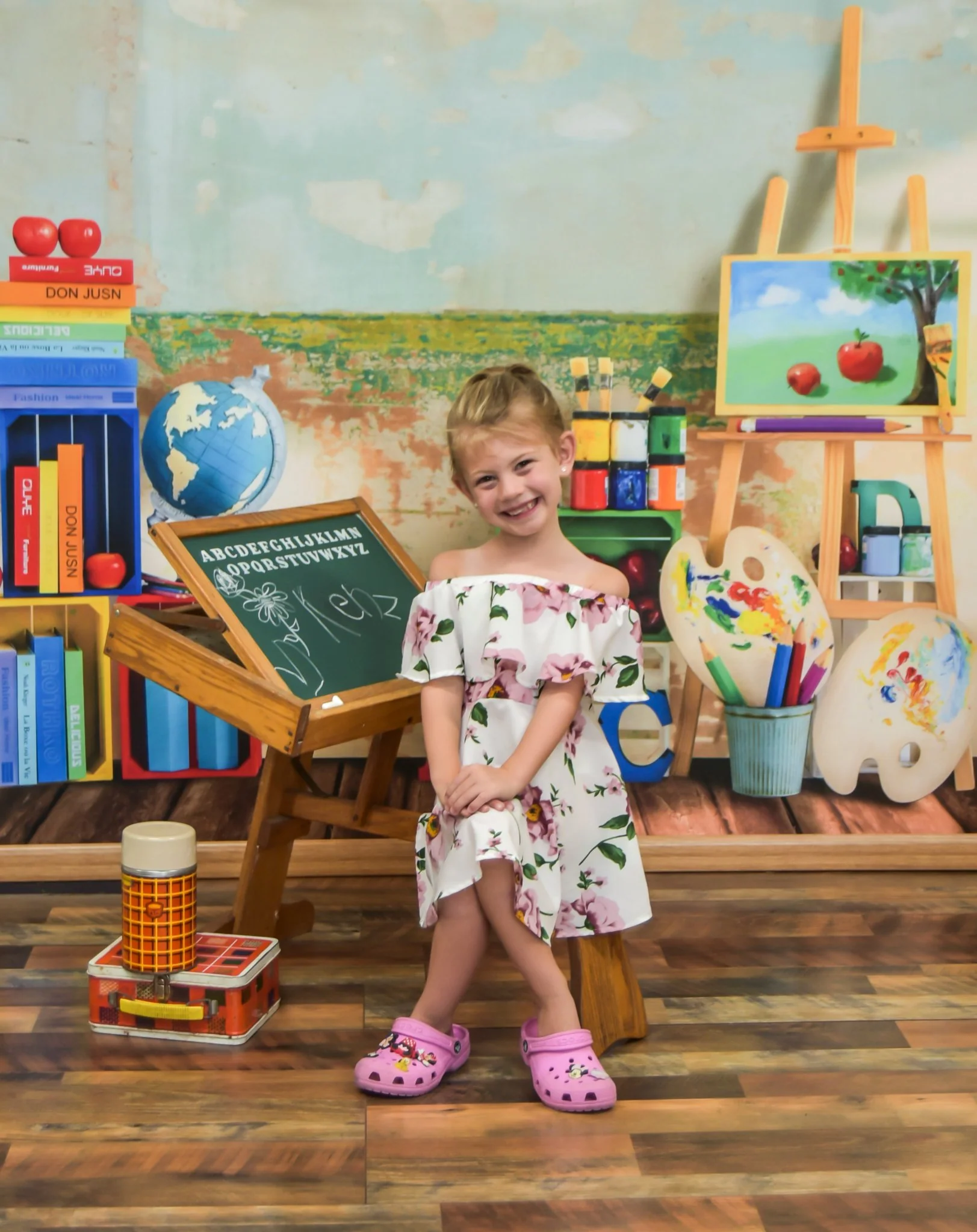 Kate Back to School Artist Retro Backdrop Designed by Emetselch - Image 3