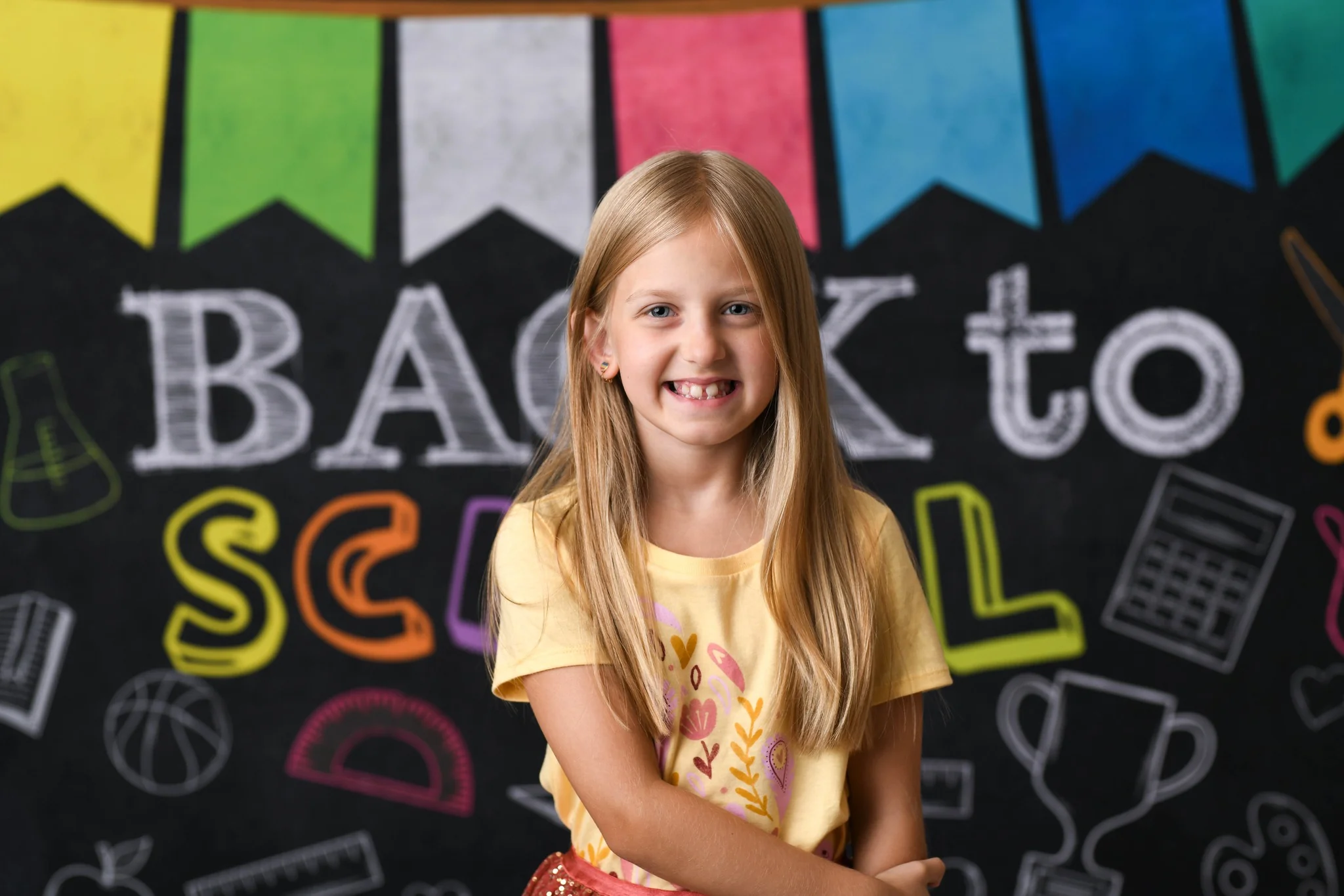 Kate Back to school Backdrop Blackboard Flag for Photography - Image 3