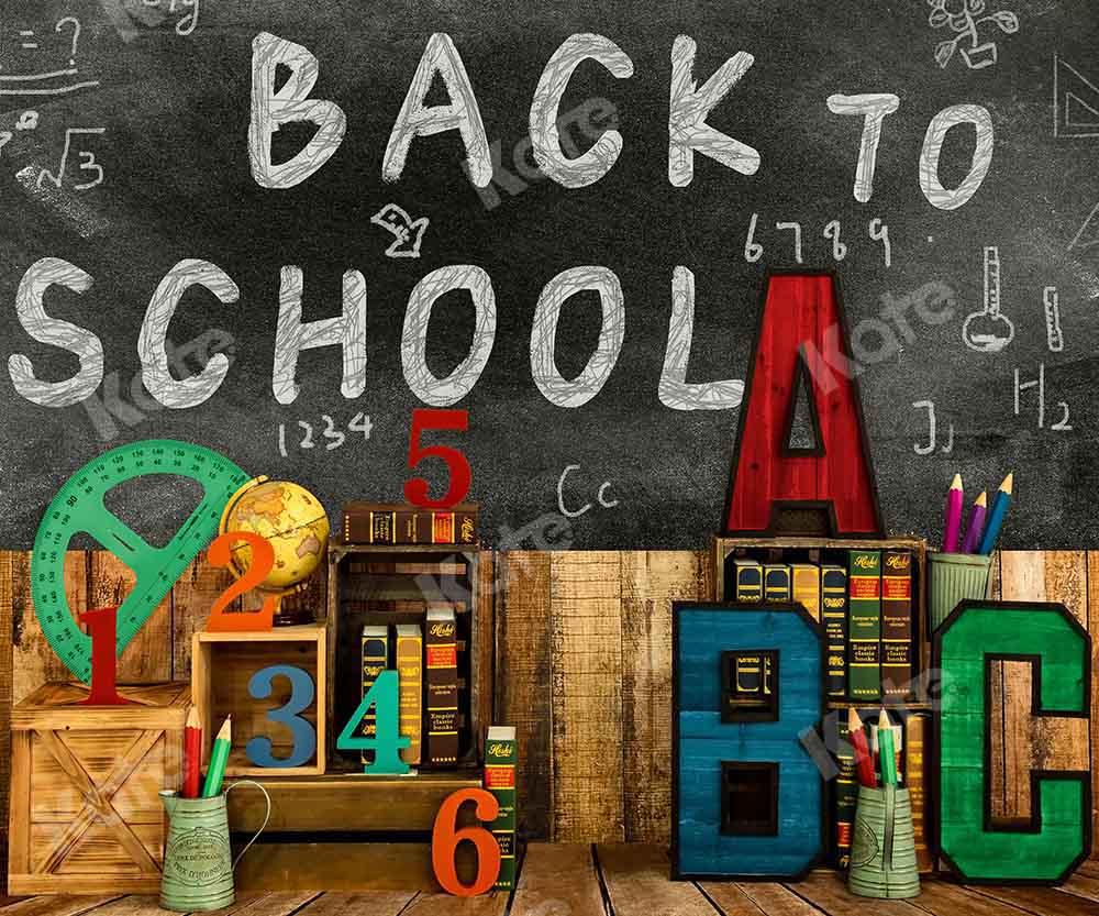 Kate Back To School Backdrop Blackboard Stationery Designed by Emetselch - Image 4
