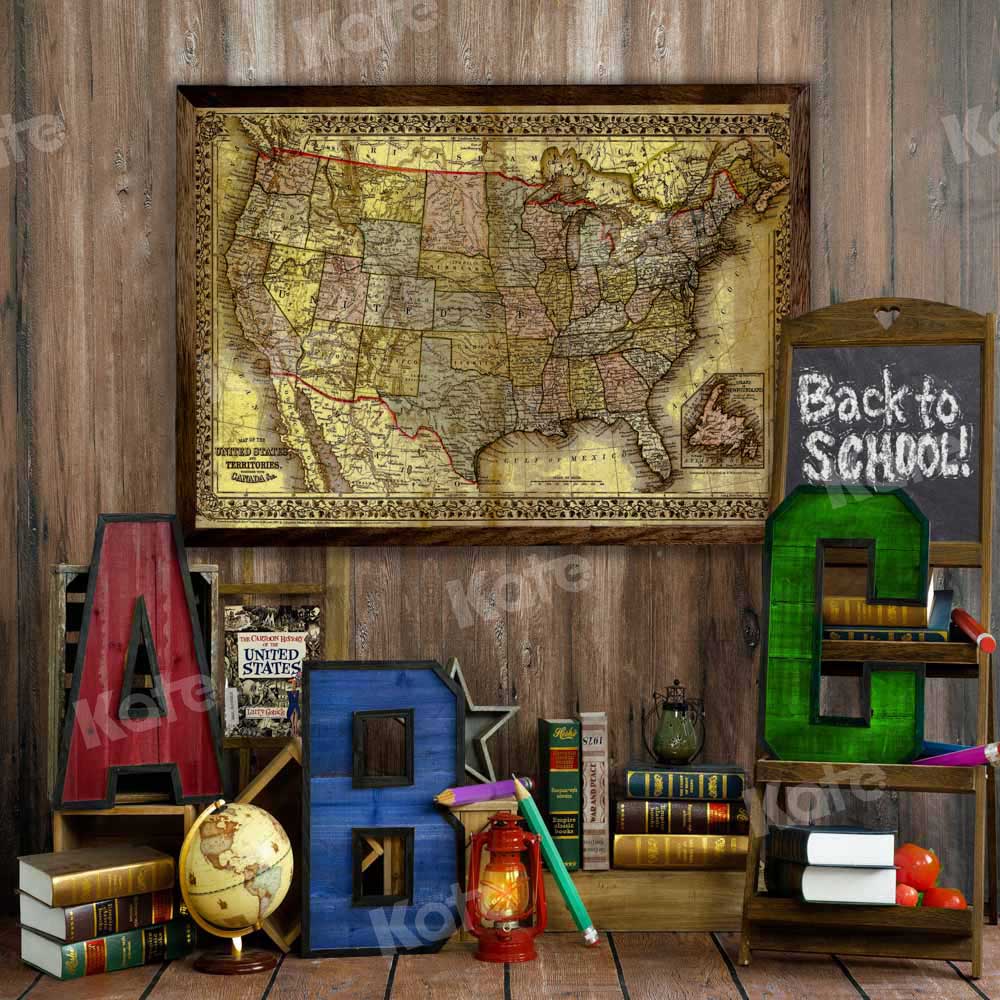 Kate Back to School Backdrop Geography Map Designed by Emetselch - Image 2