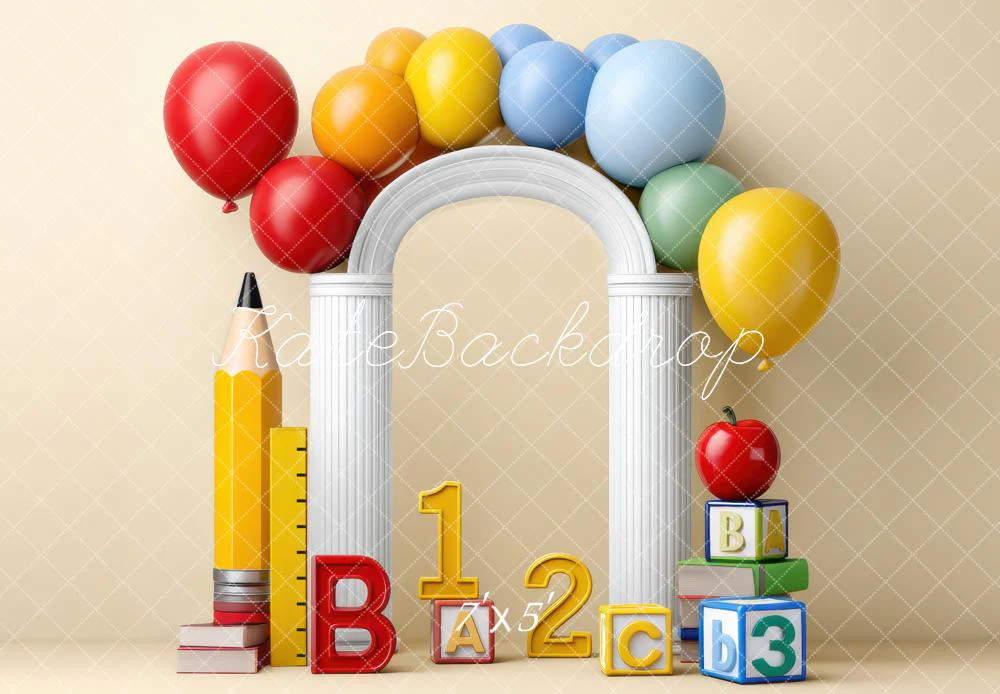 Kate Back to School Balloon Arch Pencil Backdrop Designed by Mini MakeBelieve - Image 2