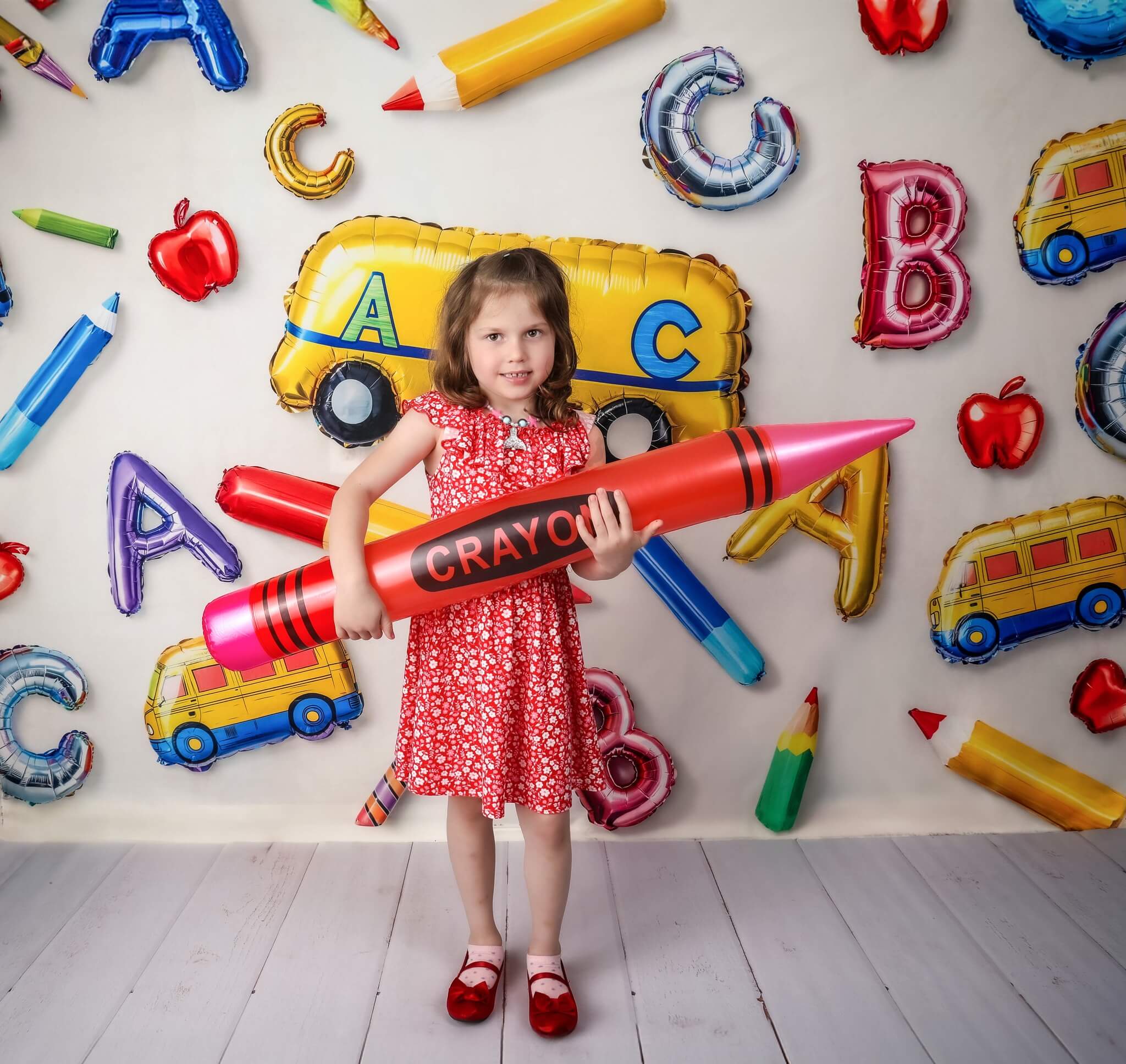 Kate Back to School Balloons Alphabet Bus Backdrop Designed by Emetselch - Image 5