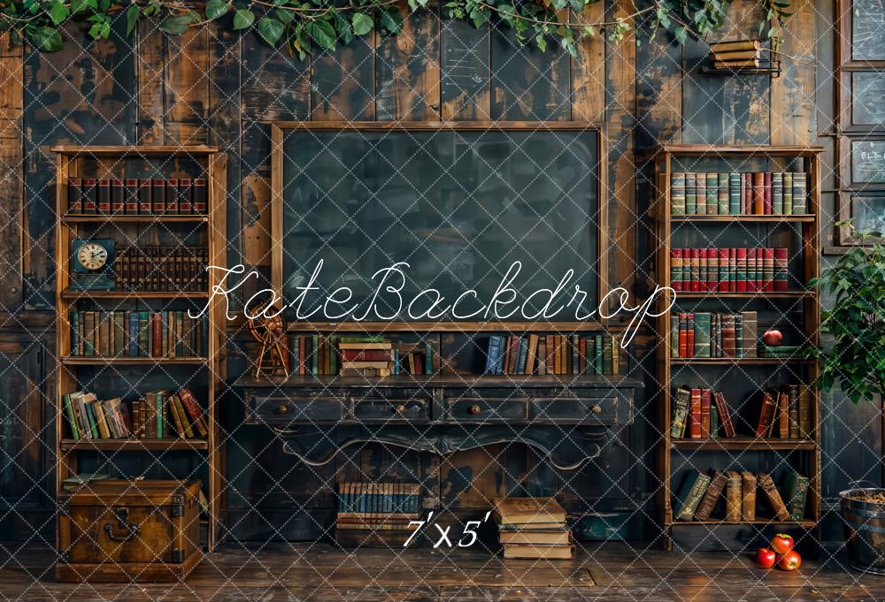 Kate Back to School Blackboard Bookshelf Backdrop Designed by Emetselch - Image 2