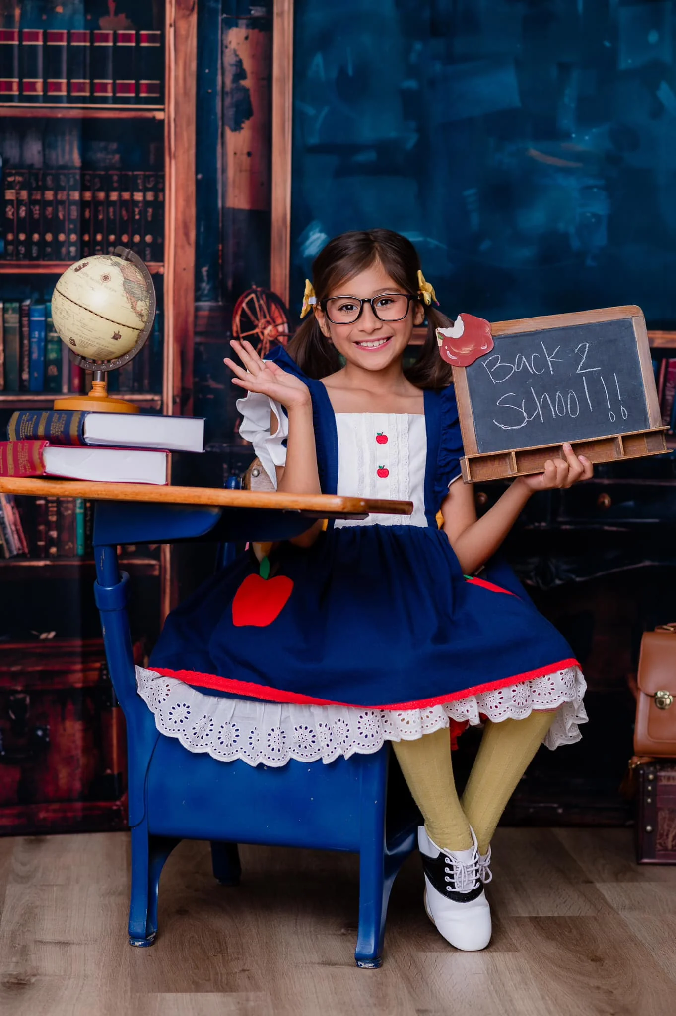 Kate Back to School Blackboard Bookshelf Backdrop Designed by Emetselch - Image 3