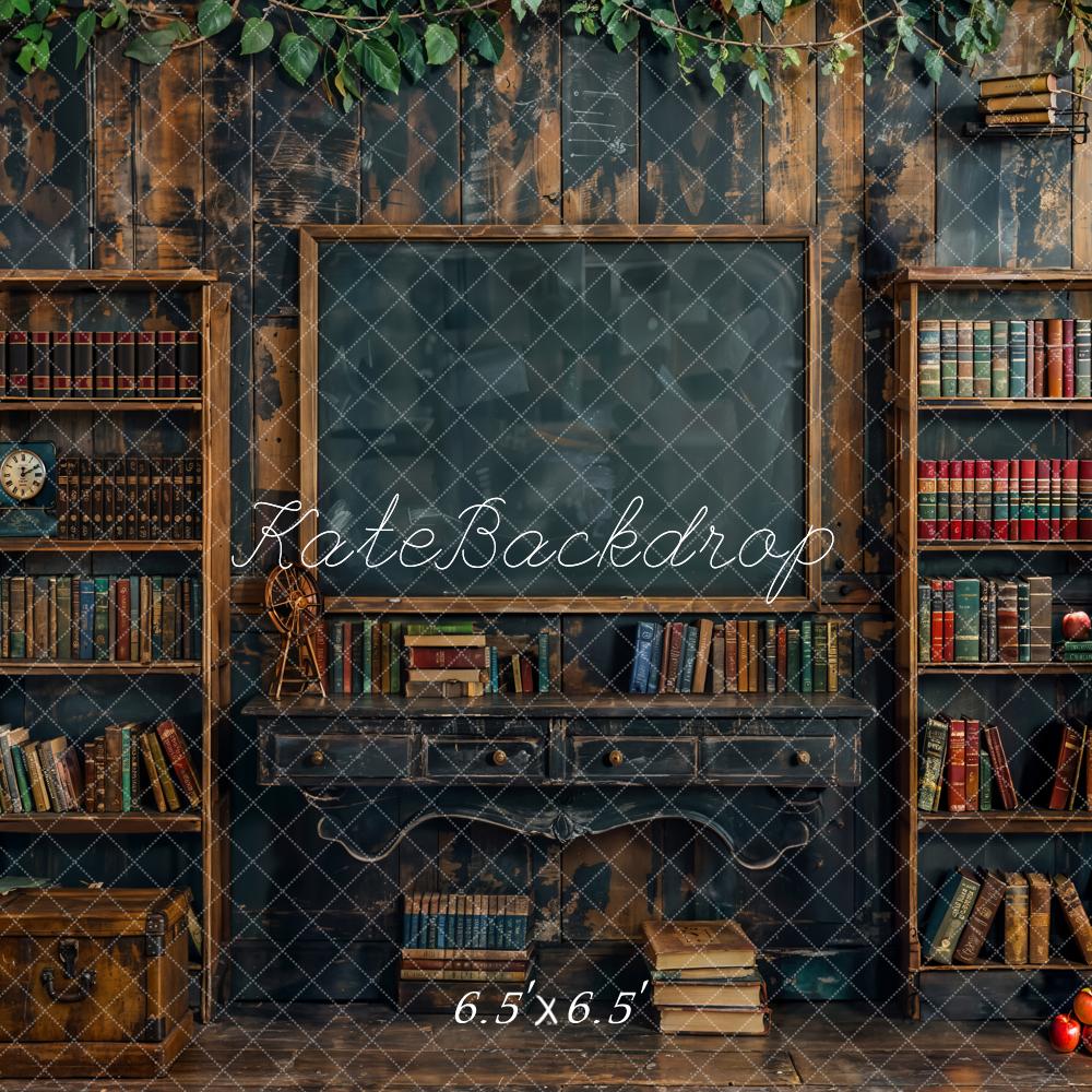 Kate Back to School Blackboard Bookshelf Backdrop Designed by Emetselch - Image 5