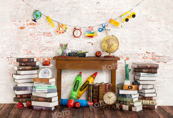 Kate Back to School Book Backdrop Designed by Emetselch