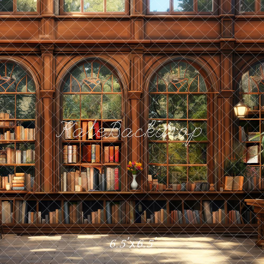 Kate Back to School Book Library Window Backdrop Designed by Chain Photography - Image 2
