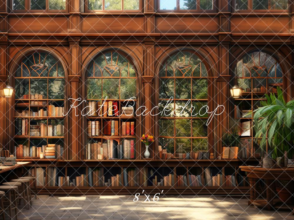 Kate Back to School Book Library Window Backdrop Designed by Chain Photography - Image 3