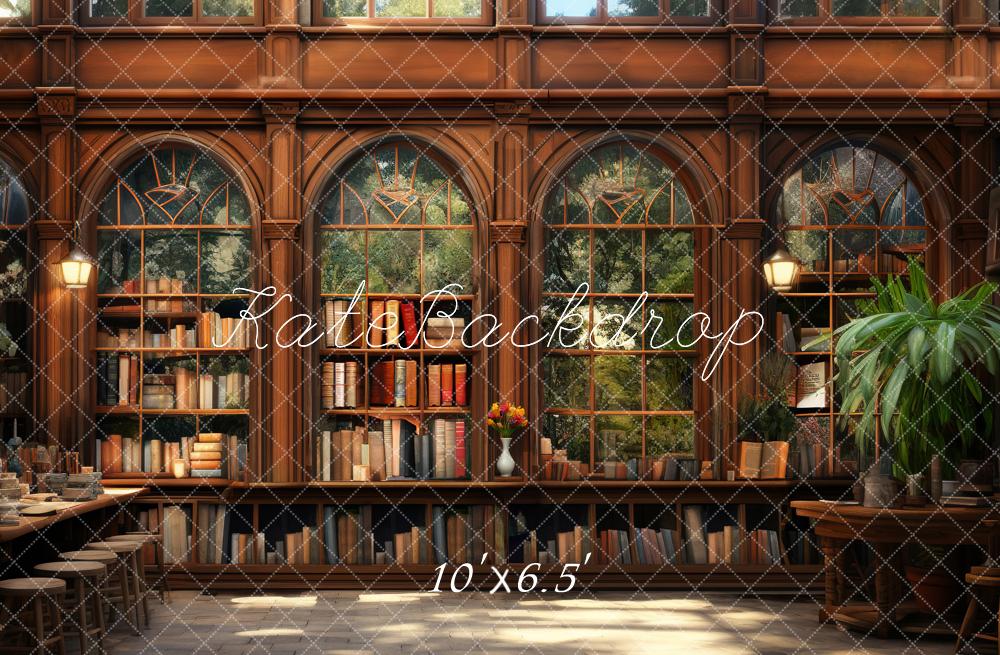 Kate Back to School Book Library Window Backdrop Designed by Chain Photography - Image 4