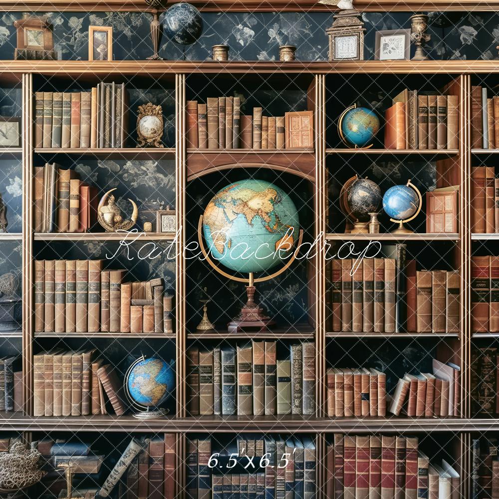 Kate Back to School Book Shelf Globe Backdrop Designed by Chain Photography - Image 2