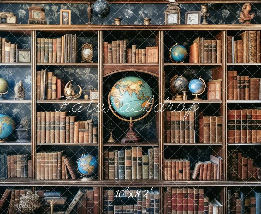 Kate Back to School Book Shelf Globe Backdrop Designed by Chain Photography - Image 5