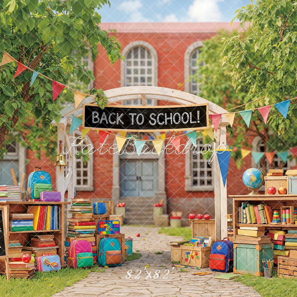 Kate Back To School Books Crates Colourful Backdrop Designed by Emstselch - Image 5