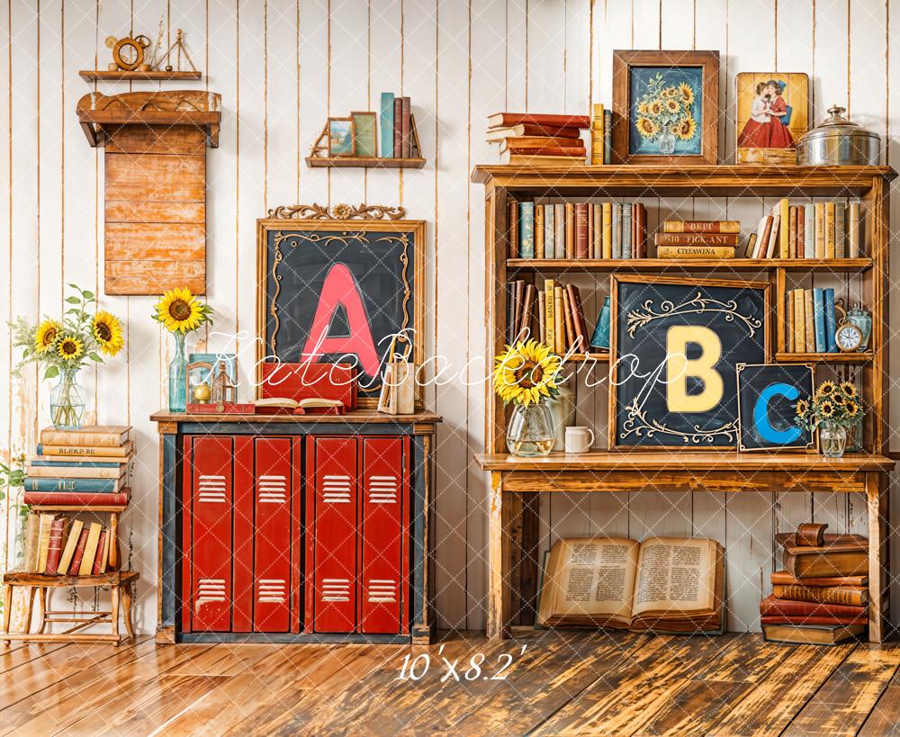 Kate Back to School Bookshelf Blackboard Backdrop Designed by Emetselch - Image 8