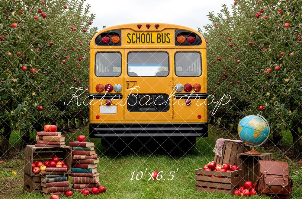 Kate Back To School Bus Books Apple Orchard Backdrop Designed by Patty Robert - Image 4