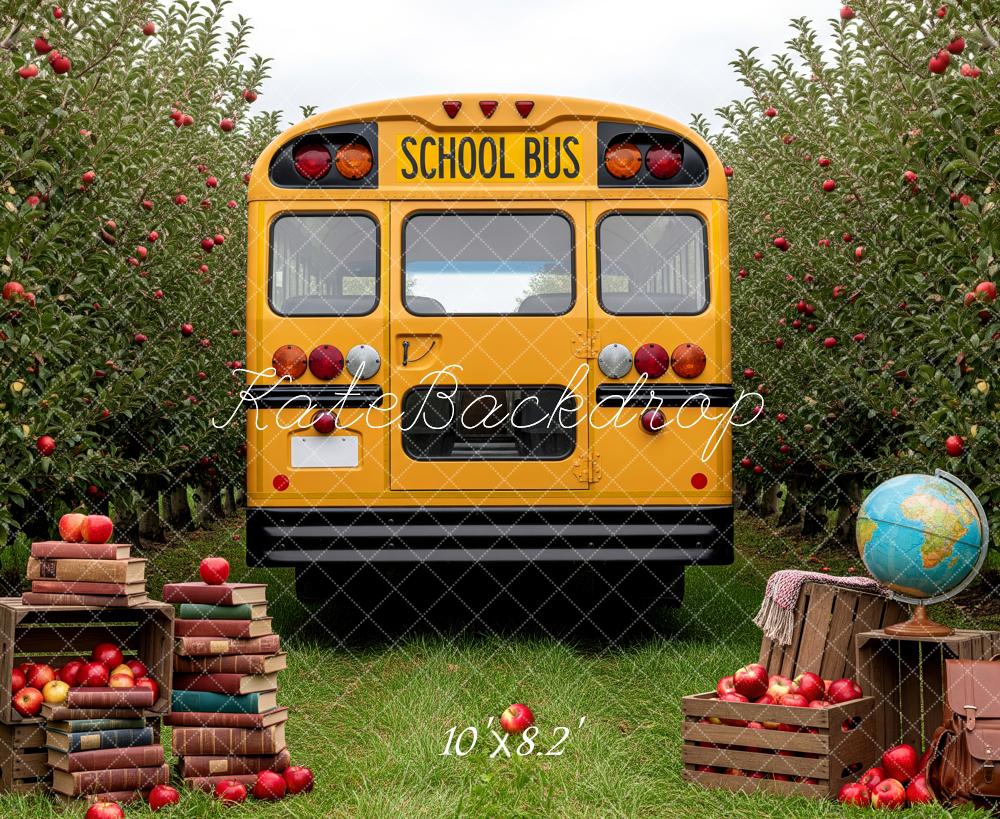 Kate Back To School Bus Books Apple Orchard Backdrop Designed by Patty Robert - Image 6