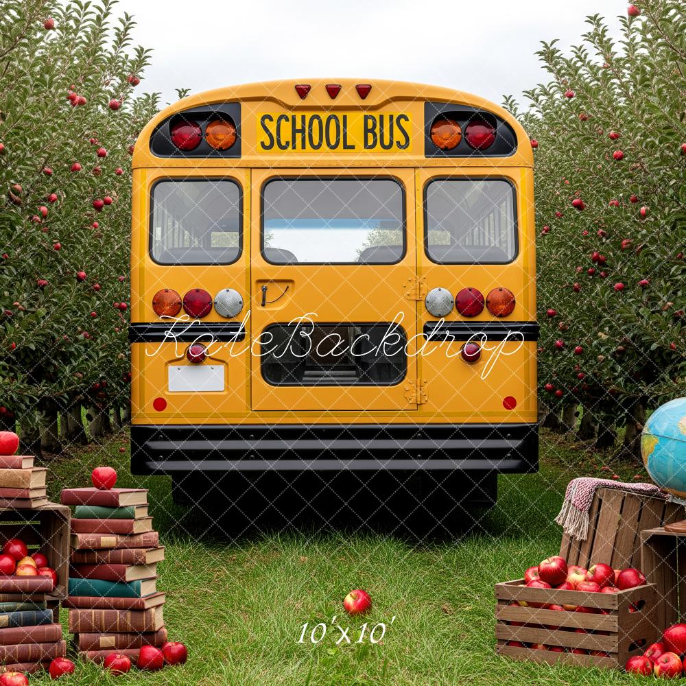 Kate Back To School Bus Books Apple Orchard Backdrop Designed by Patty Robert - Image 7