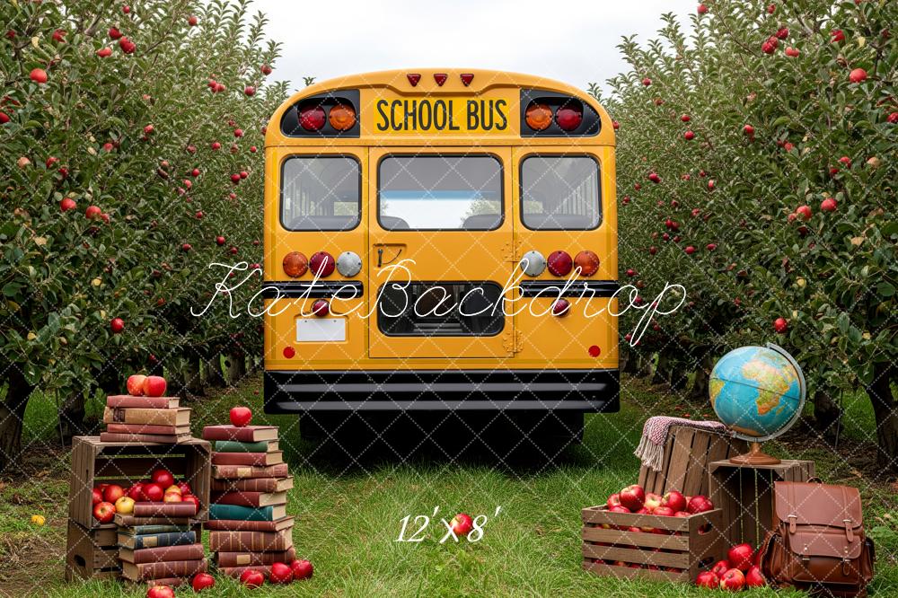 Kate Back To School Bus Books Apple Orchard Backdrop Designed by Patty Robert - Image 8