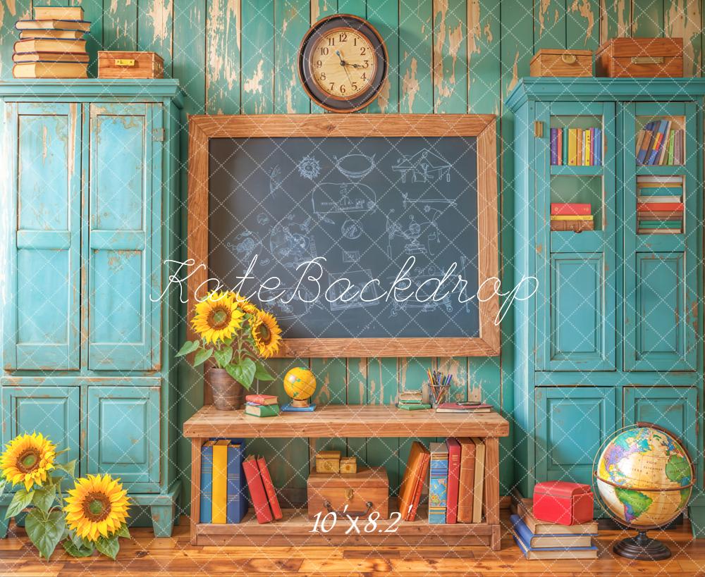 Kate Back to School Chalkboard Blue Backdrop Designed by Emetselch - Image 6