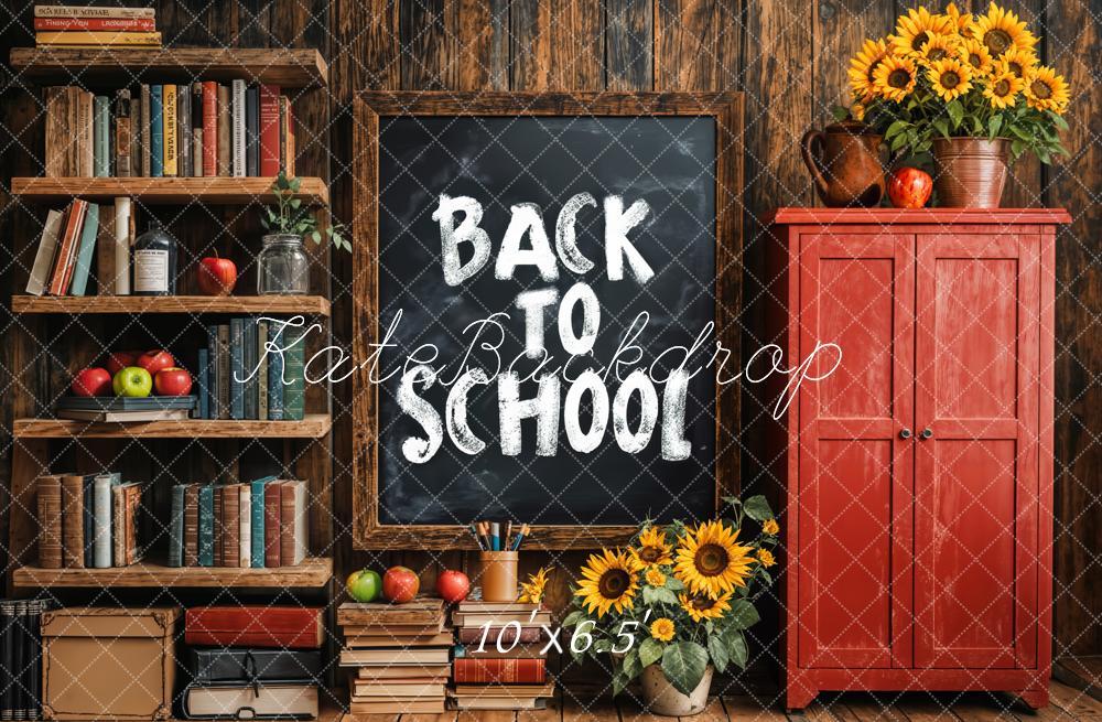 Kate Back To School Chalkboard Bookshelf Backdrop Designed by Emetselch - Image 6