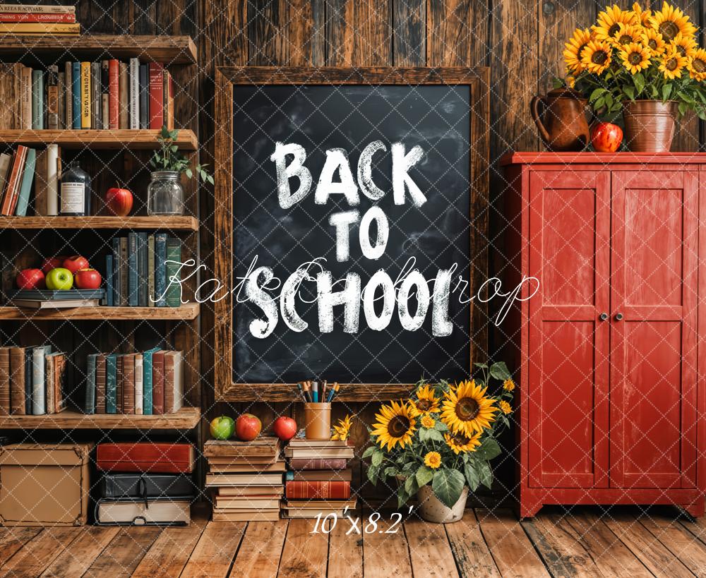 Kate Back To School Chalkboard Bookshelf Backdrop Designed by Emetselch - Image 7