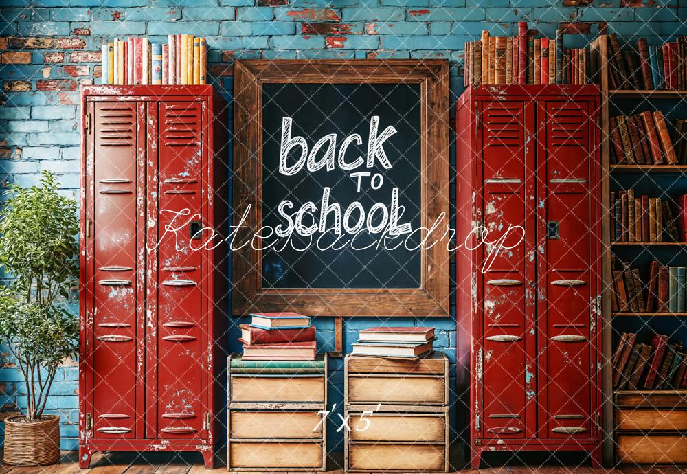 Kate Back to School Chalkboard Locker Backdrop Designed by Emetselch - Image 2