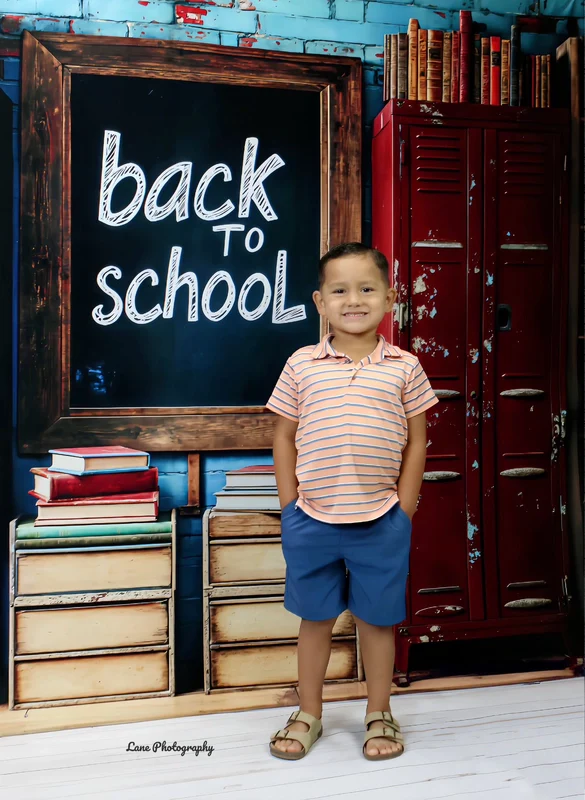 Kate Back to School Chalkboard Locker Backdrop Designed by Emetselch - Image 3