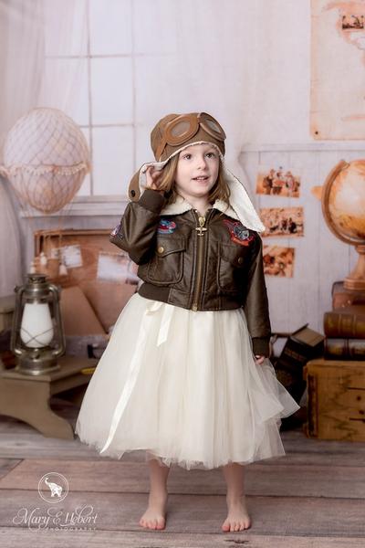 Kate Back to school Children Travel Around the World Adventurer Pilot Backdrop for photography Designed By JFCC - Image 5