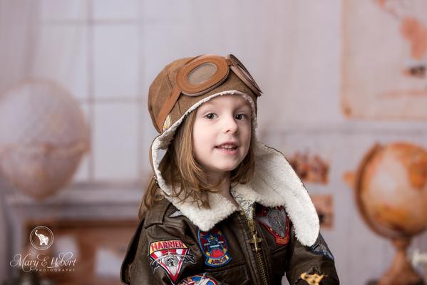 Kate Back to school Children Travel Around the World Adventurer Pilot Backdrop for photography Designed By JFCC - Image 6
