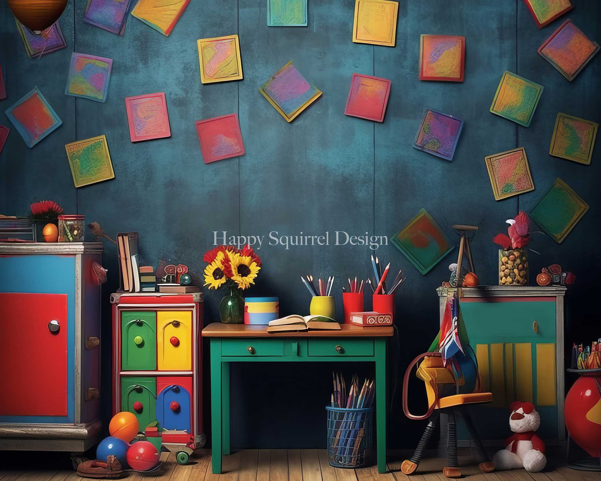 Kate Back to School Classroom Backdrop Designed by Happy Squirrel Design - Image 3
