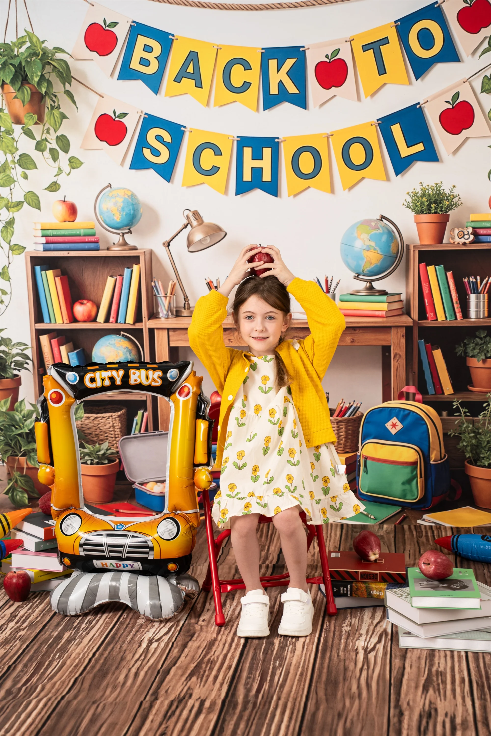 Kate Back To School Classroom Desk Backdrop Designed by Emetselch - Image 3