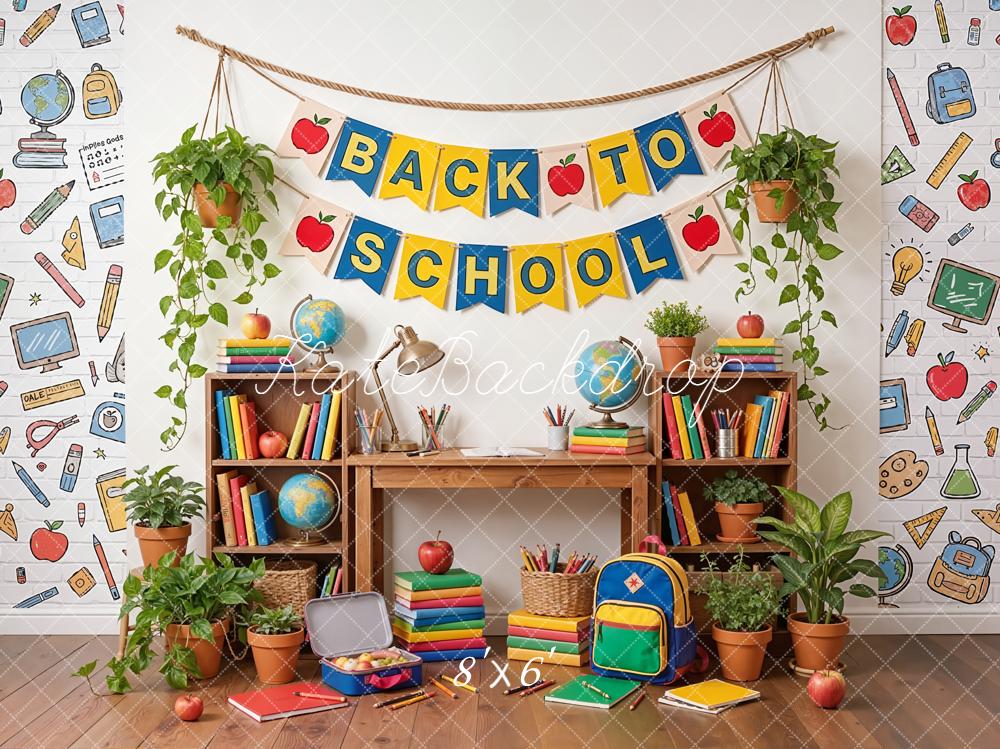 Kate Back To School Classroom Desk Backdrop Designed by Emetselch - Image 5