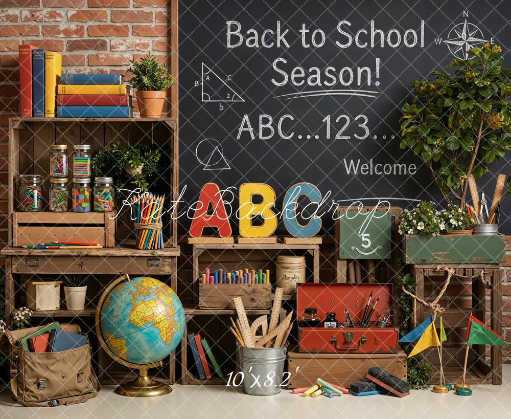 Kate Back To School Classroom Supplies Chalkboard Backdrop Designed by Emetselch - Image 6