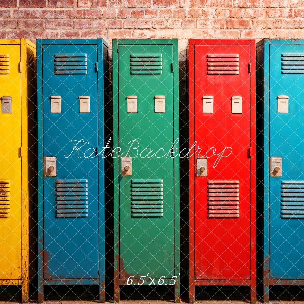 Kate Back to School Colorful Lockers Backdrop Designed by Emetselch - Image 4