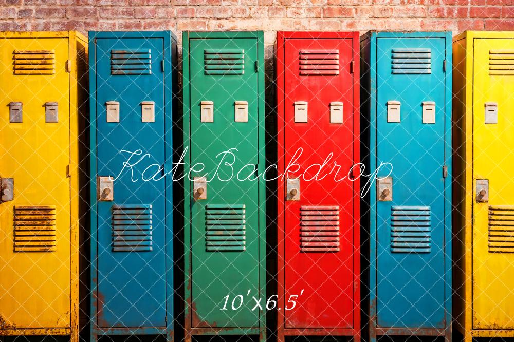 Kate Back to School Colorful Lockers Backdrop Designed by Emetselch - Image 6