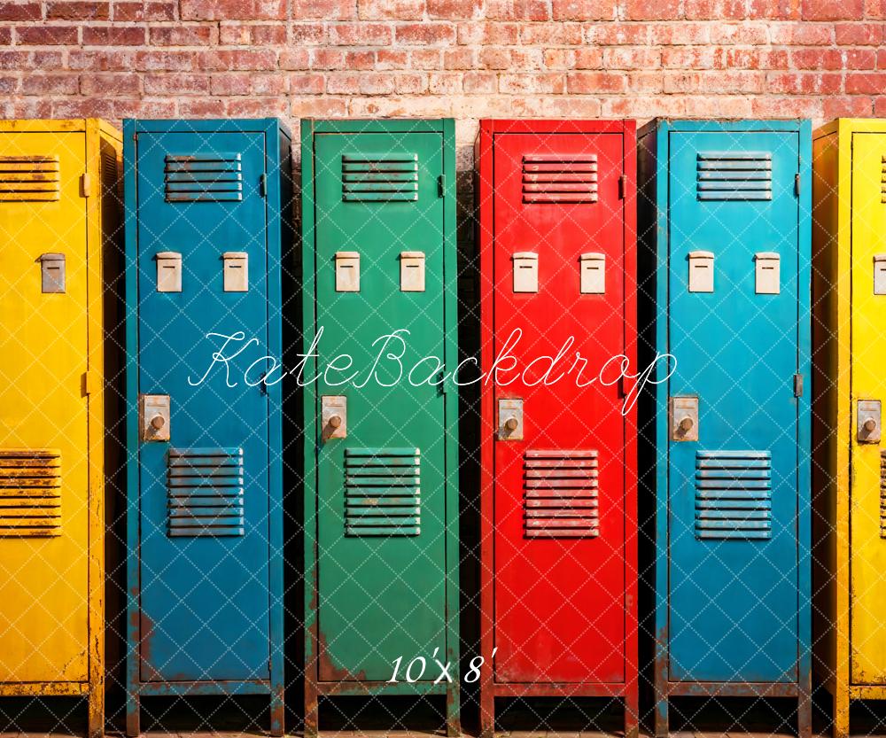 Kate Back to School Colorful Lockers Backdrop Designed by Emetselch - Image 7