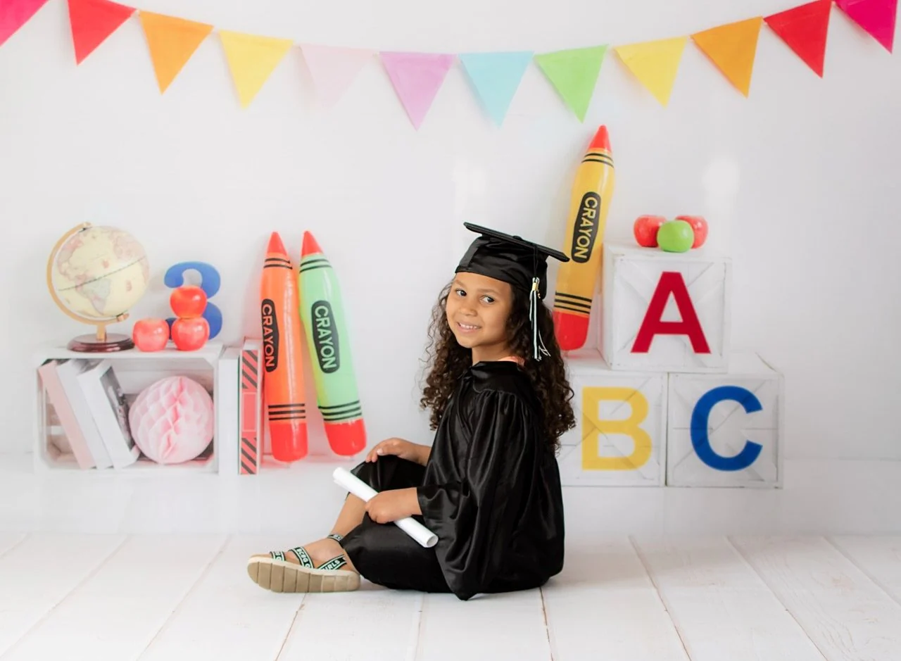 Kate Back to School Crayon Backdrop for Photography - Image 4