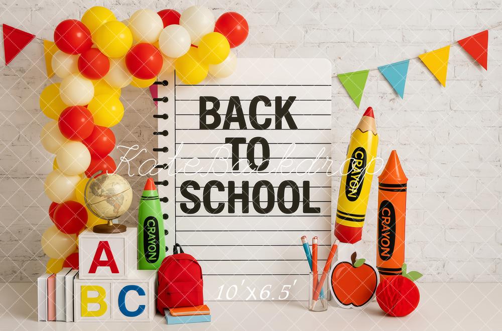 Kate Back To School Crayon Notebook Backdrop Designed by Patty Robert - Image 4
