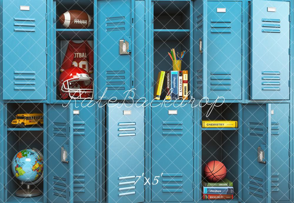 Kate Back to School /Graduation Blue Locker Backdrop Designed by Emetselch - Image 2