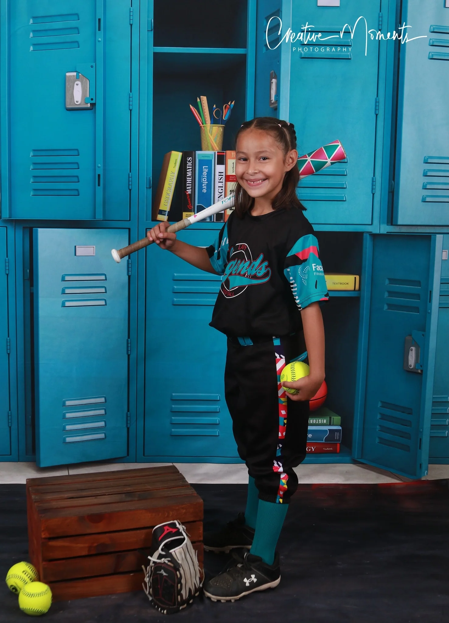 Kate Back to School /Graduation Blue Locker Backdrop Designed by Emetselch - Image 4